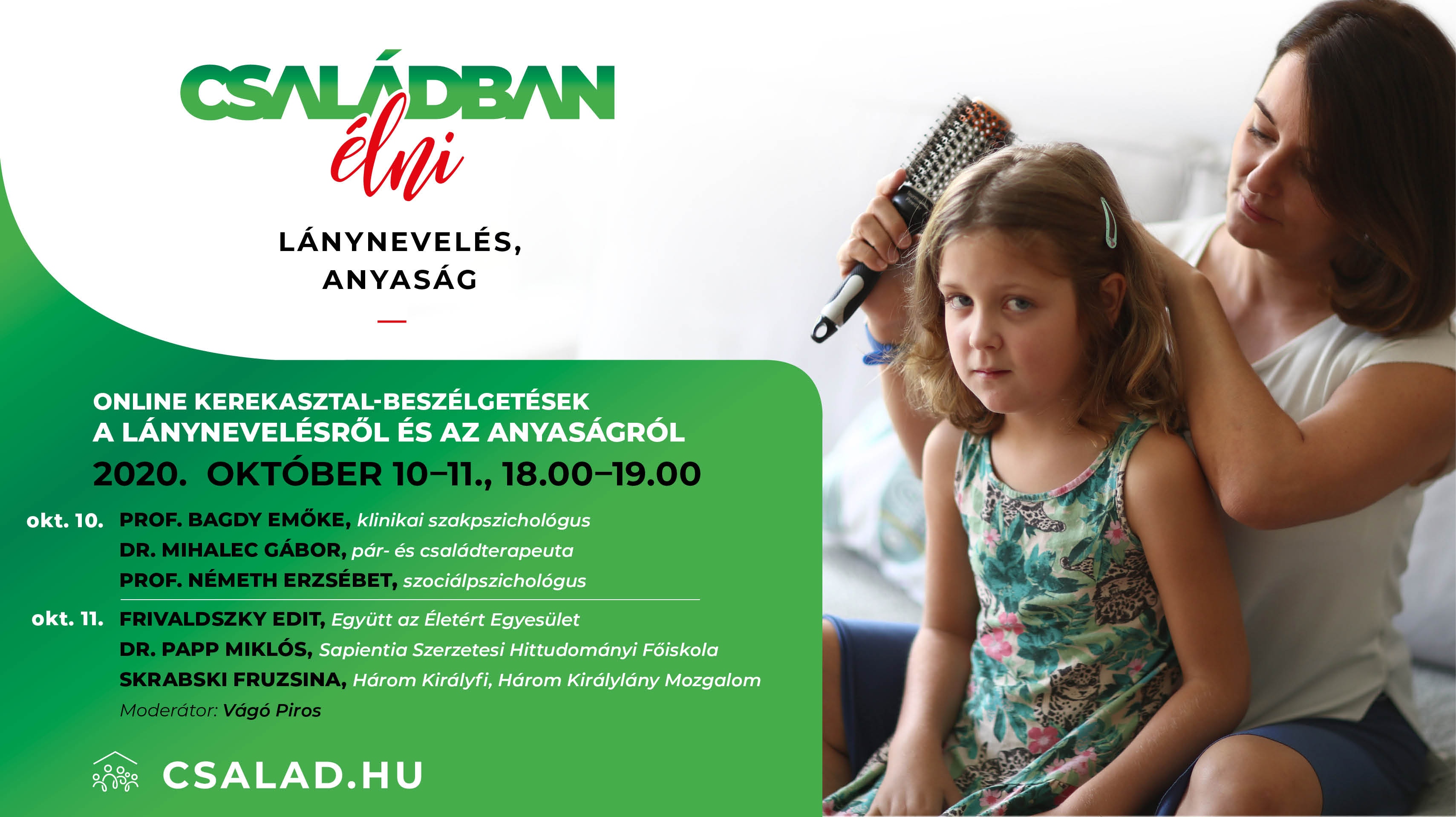 Lánynevelés, anyaság – online kerekasztal-beszélgetések